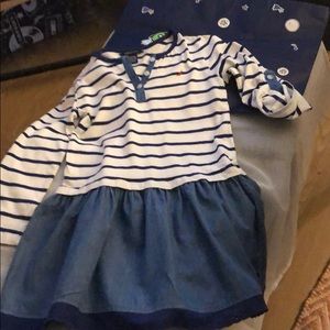 Nautica girls dress lace trim on bottom Smoke free